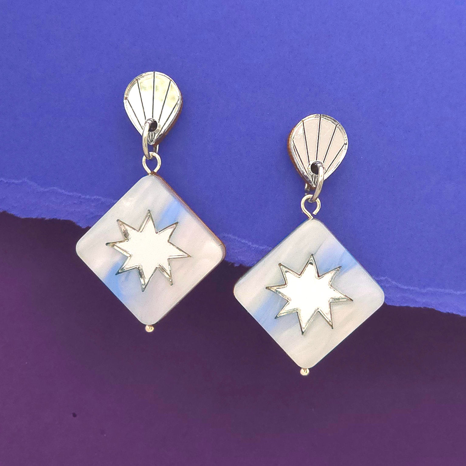 Art Deco & Stars, Statement Earrings
