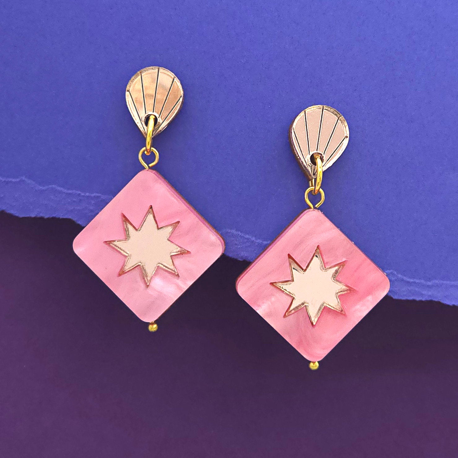 Art Deco & Stars, Statement Earrings