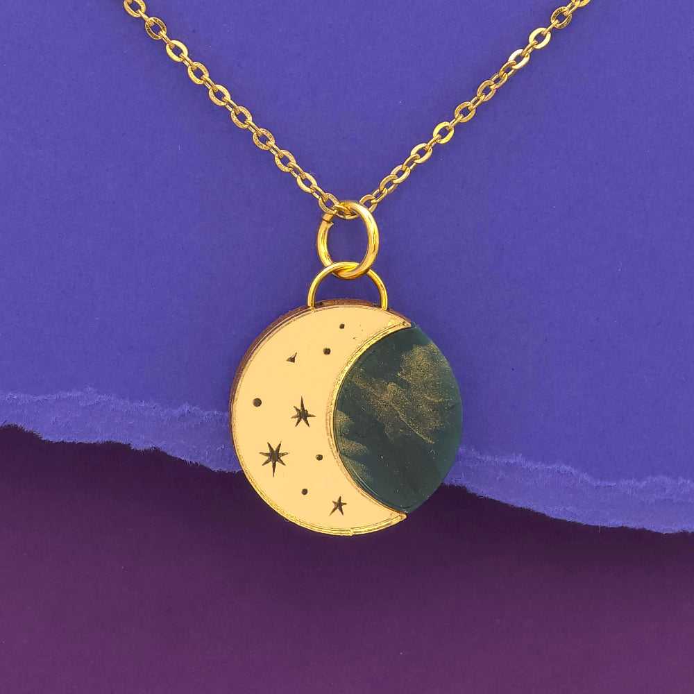Crescent Moon, Pendant Necklace