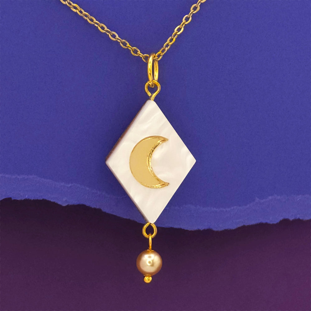 Moon Drop, Pendant Necklace