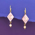 Moon Drops, Statement Earrings