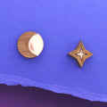 Star and Moon, Stud Earrings